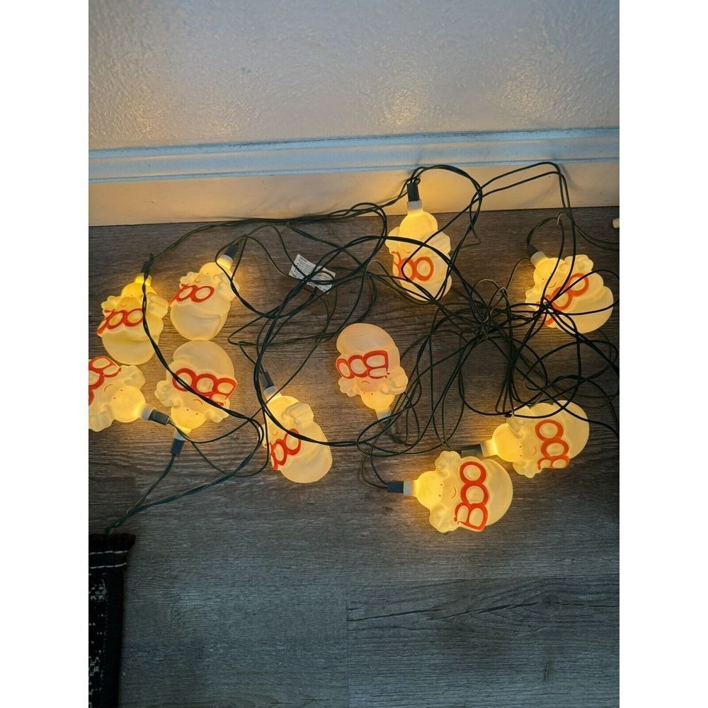 Electrified-Terrified Blinking Halloween Lights - White and Orange - Picture 2 of 5